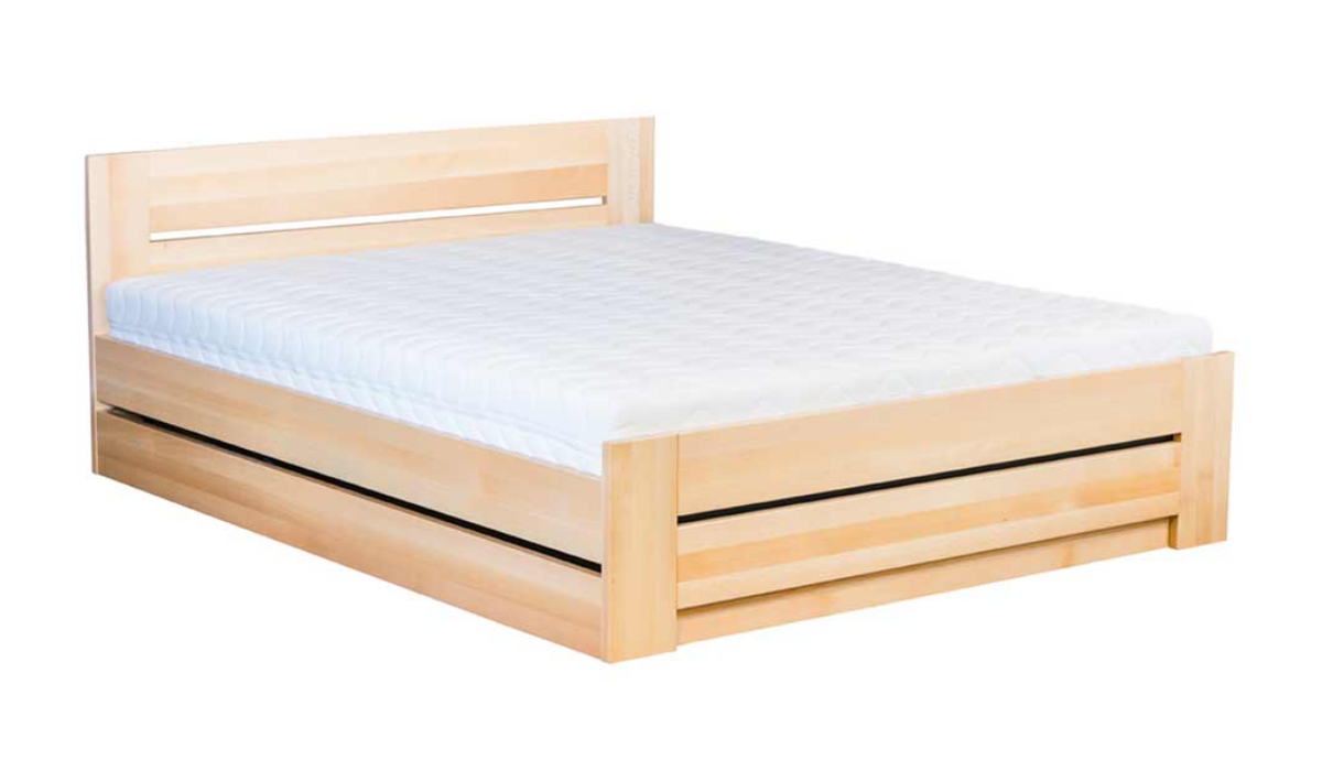 Łóżko z pojemnikiem bukowe LK198